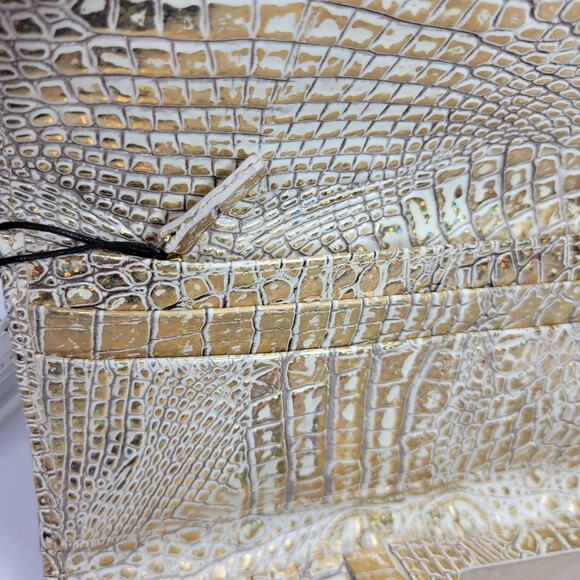 BRAHMIN Veronica Hologram Melbourne Gold Wallet Genuine Leather Iridescent NWT - Picture 10 of 12